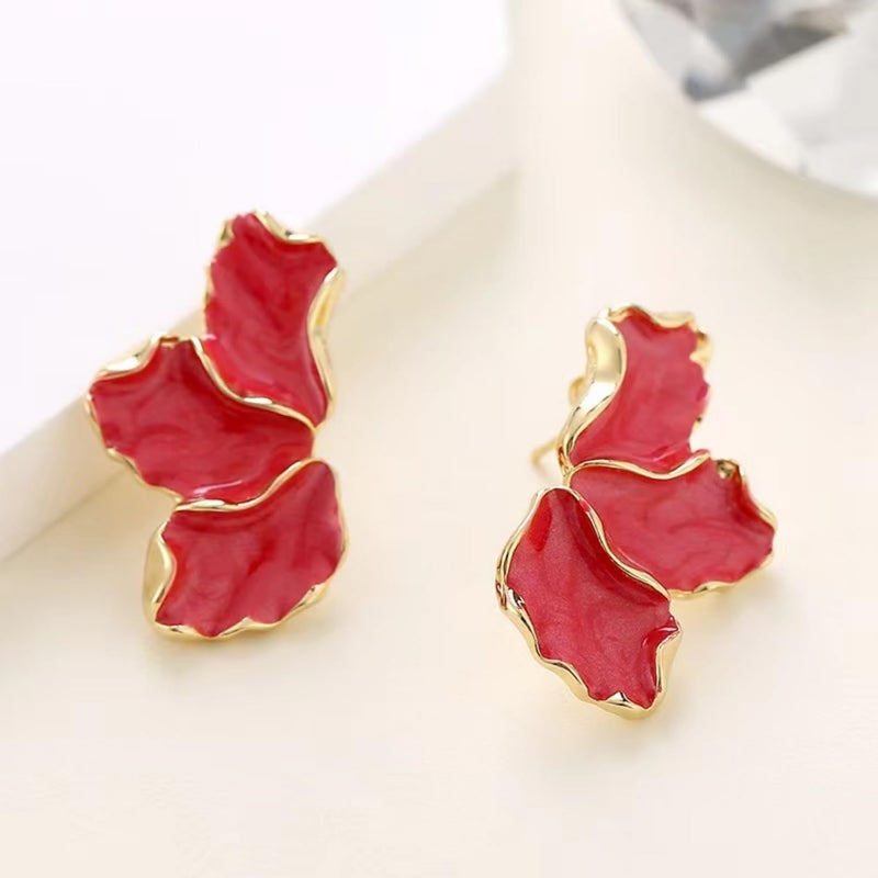 EXPHAIN Irregular Petal Earring For Women Stainless Steel Unique Statement Flower Dangle Earrings Trendy Jewelry Gift - Image 4